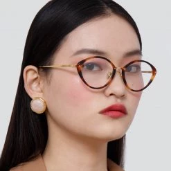 Linda Farrow Lucy Cat Eye Optical Frame In Tobacco