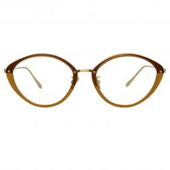 Linda Farrow Lucy Cat Eye Optical Frame In Tobacco