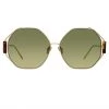 Linda Farrow Women's Marie Oversized Sunglasses In Light Gold