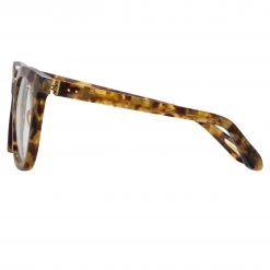 LINDA FARROW (U.K.) Burton Optical D-Frame In Tobacco Tortoiseshell The LINDA FARROW Spring/Summer '22 Collection 6 LINDA FARROW (U.K.) Burton Optical D-Frame In Tobacco Tortoiseshell The LINDA FARROW Spring/Summer '22 Collection