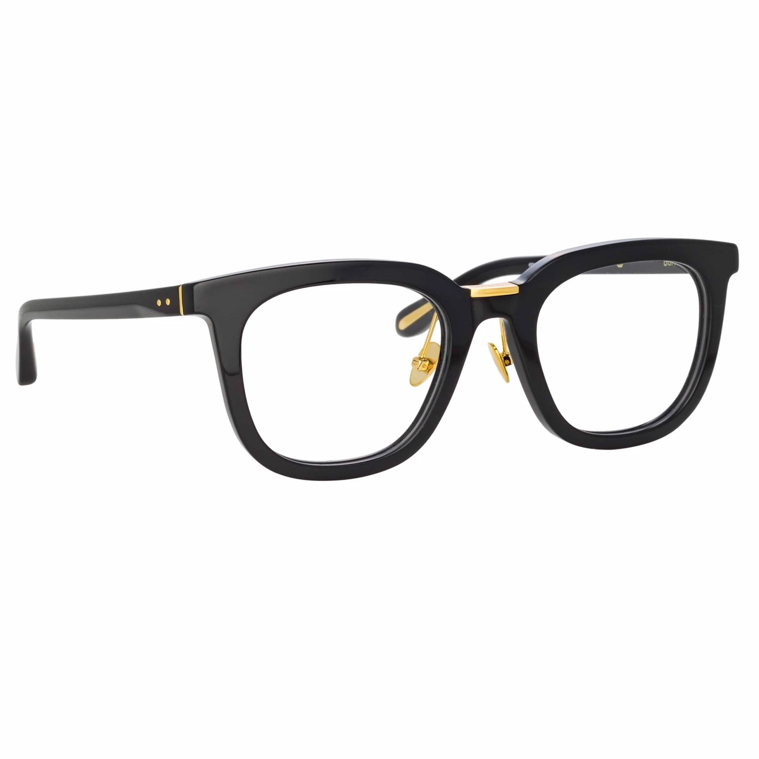 LINDA FARROW (U.K.) Burton Optical D-Frame In Black 3 LINDA FARROW (U.K.) Burton Optical D-Frame In Black