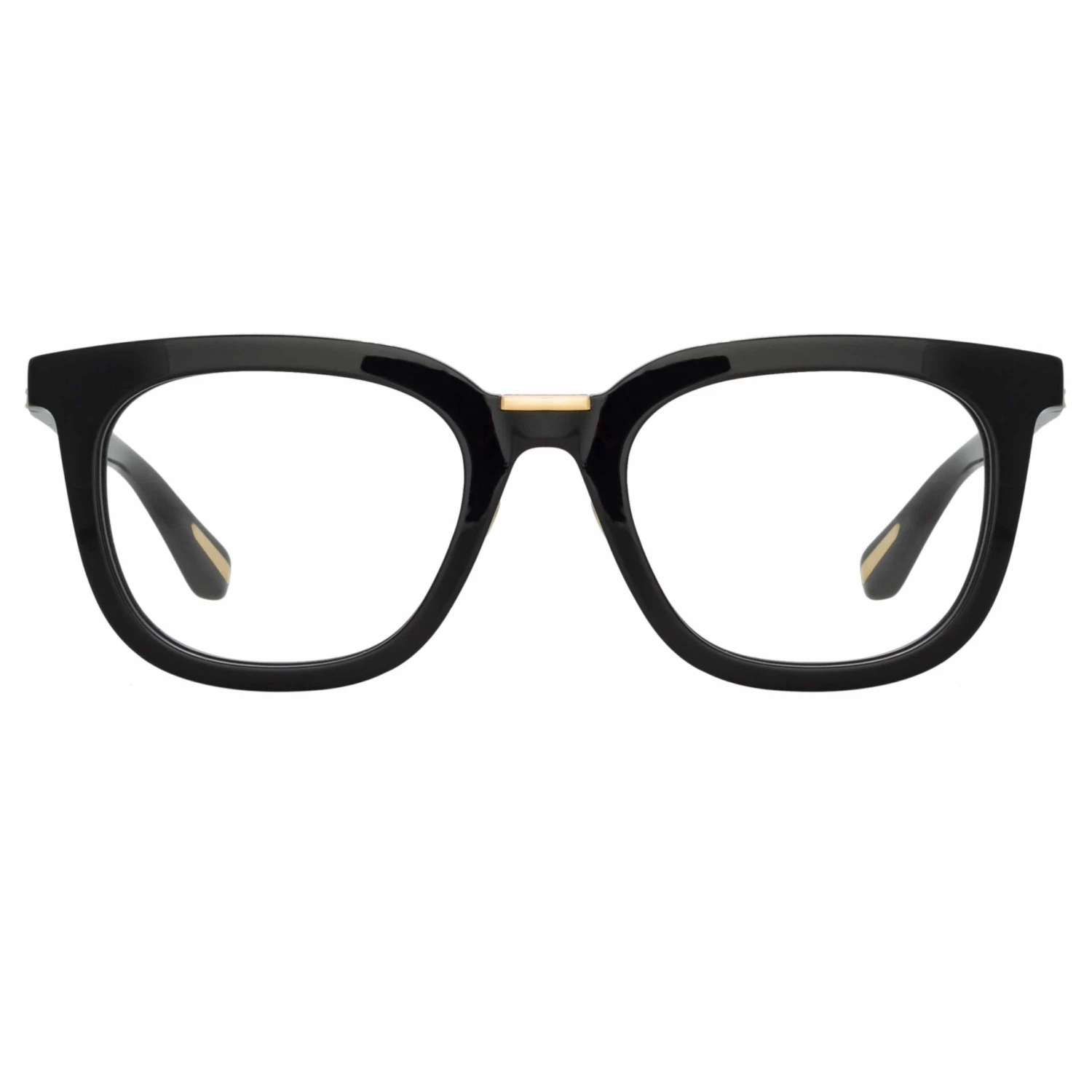 LINDA FARROW (U.K.) Burton Optical D-Frame In Black 1 LINDA FARROW (U.K.) Burton Optical D-Frame In Black