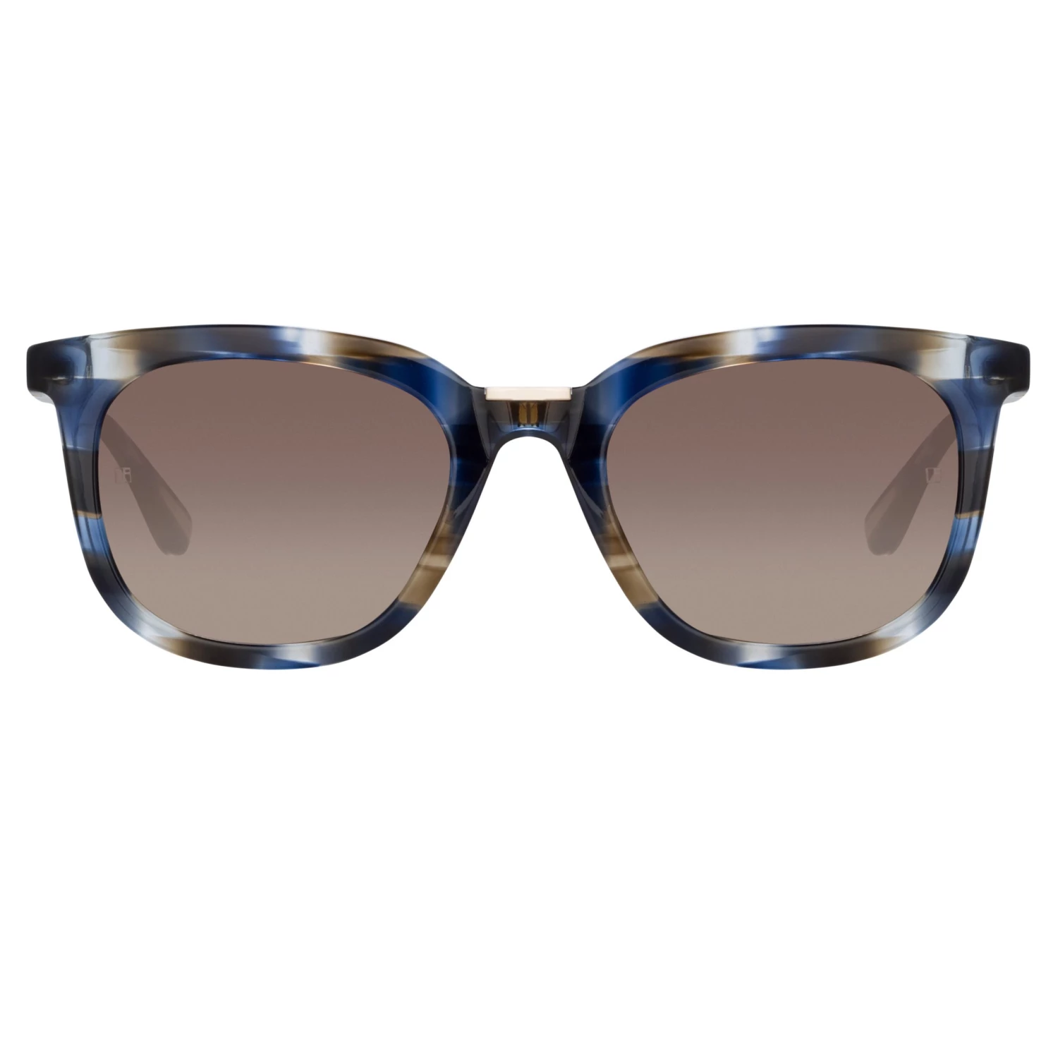 LINDA FARROW (U.K.) Burton D-Frame Sunglasses In Blue Tortoiseshell Women's 1 LINDA FARROW (U.K.) Burton D-Frame Sunglasses In Blue Tortoiseshell Women's