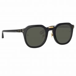 LINDA FARROW (U.K.) Fletcher Angular Sunglasses In Black Women's 7 LINDA FARROW (U.K.) Fletcher Angular Sunglasses In Black Women's