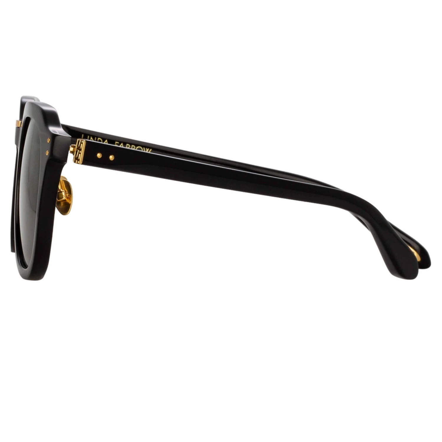 LINDA FARROW (U.K.) Fletcher Angular Sunglasses In Black Women's 4 LINDA FARROW (U.K.) Fletcher Angular Sunglasses In Black Women's