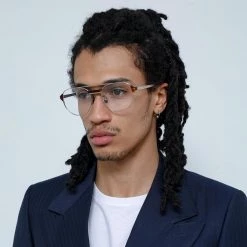 LINDA FARROW UK The Cooper | Oval Optical Frame In Black And Nickel (C5)