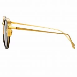 LINDA FARROW (U.K.) Aldrin Optical Square Frame In Black Women's 8 LINDA FARROW (U.K.) Aldrin Optical Square Frame In Black Women's