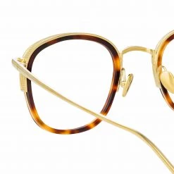 LINDA FARROW (U.K.) Women's Aldrin Optical Square Frame In Tortoiseshell