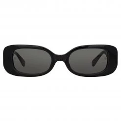 LINDA FARROW UK Women's Lola Rectangular Sunglasses In Black