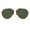 LINDA FARROW (U.K.) Abel Aviator Sunglasses In Tortoiseshell