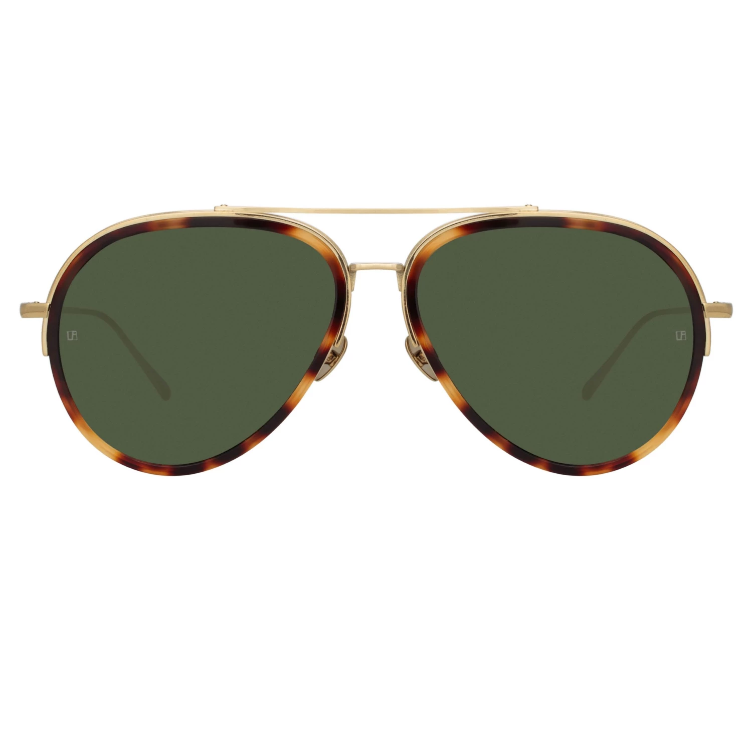 LINDA FARROW (U.K.) Abel Aviator Sunglasses In Tortoiseshell 1 LINDA FARROW (U.K.) Abel Aviator Sunglasses In Tortoiseshell