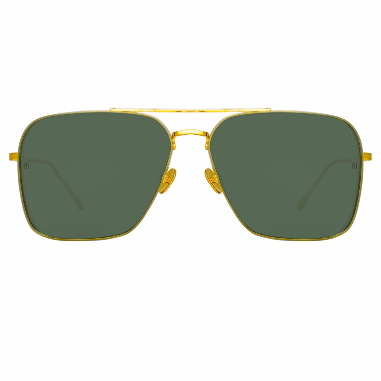 LINDA FARROW (U.K.) The Asher | Men's Aviator Sunglasses In Yellow Gold Frame (C1) Women's 1 LINDA FARROW (U.K.) The Asher | Men's Aviator Sunglasses In Yellow Gold Frame (C1) Women's