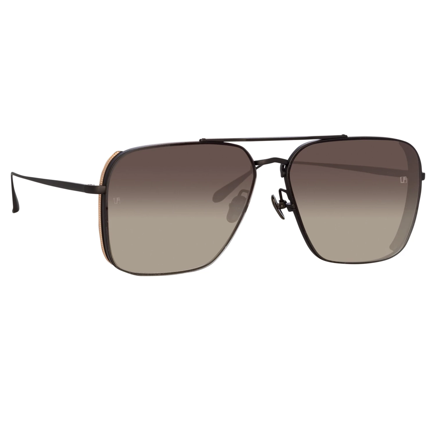 LINDA FARROW (U.K.) Asher Aviator Sunglasses In Black Women's 2 LINDA FARROW (U.K.) Asher Aviator Sunglasses In Black Women's