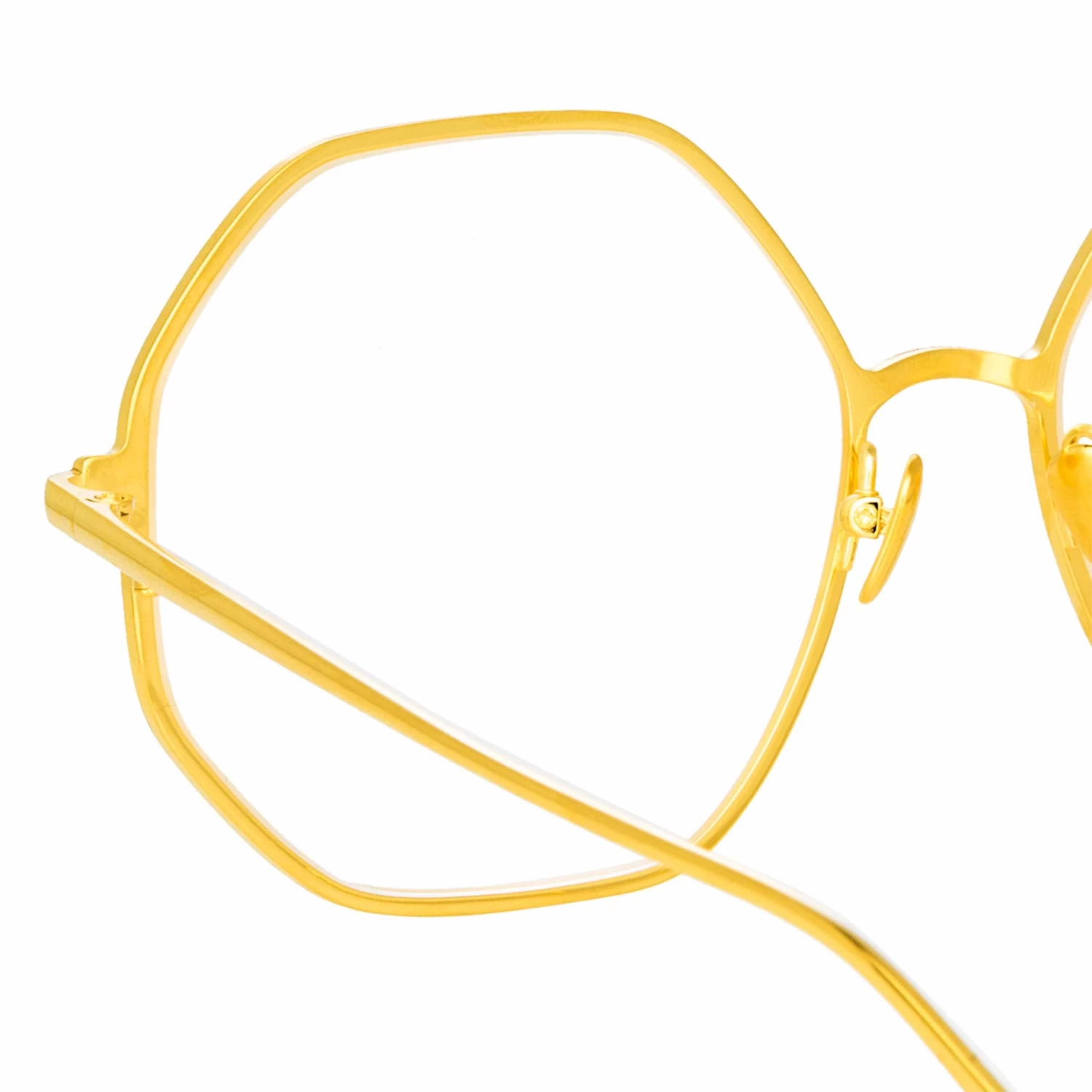 LINDA FARROW (U.K.) Leif Oversized Optical Frame In Yellow Gold And Black 4 LINDA FARROW (U.K.) Leif Oversized Optical Frame In Yellow Gold And Black