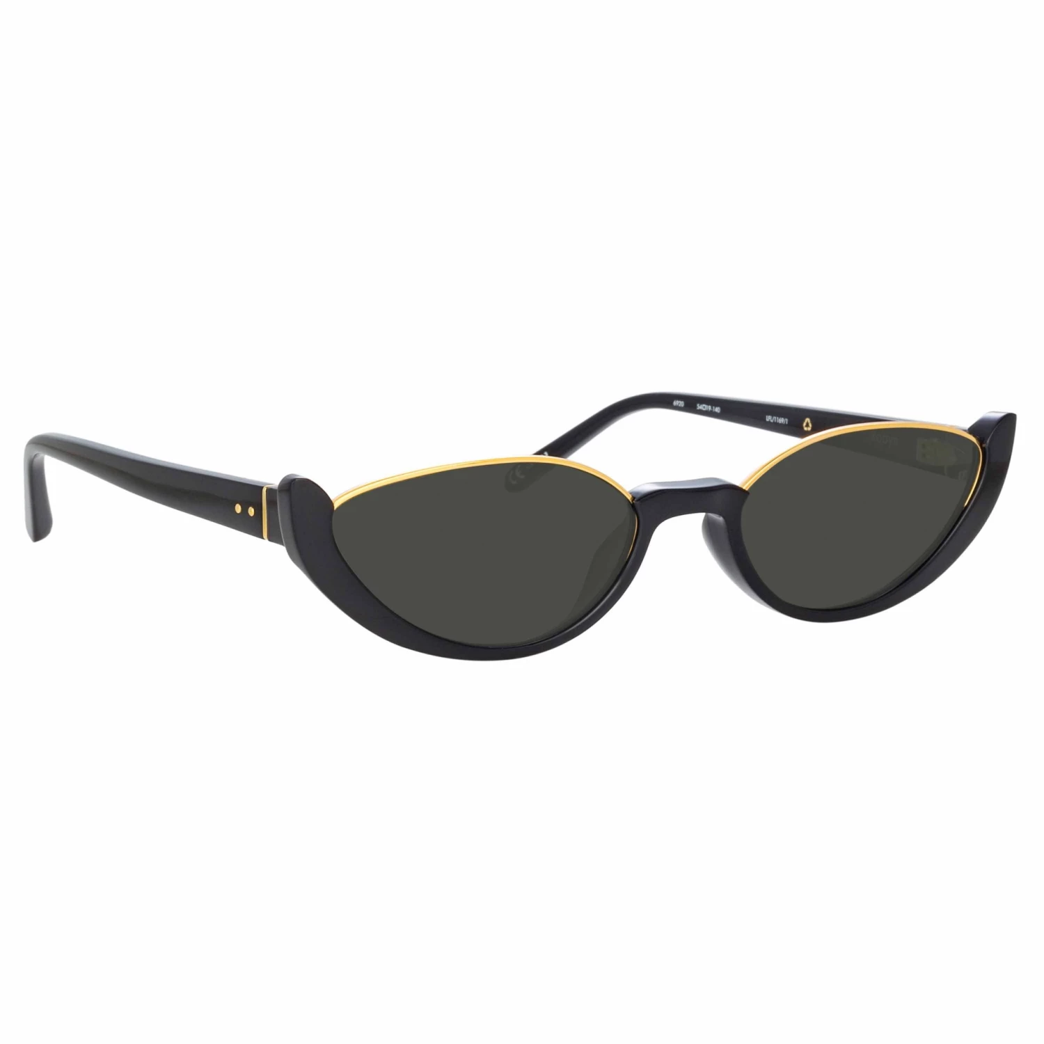 LINDA FARROW (U.K.) Women's Robyn Cat Eye Sunglasses In Black 3 LINDA FARROW (U.K.) Women's Robyn Cat Eye Sunglasses In Black