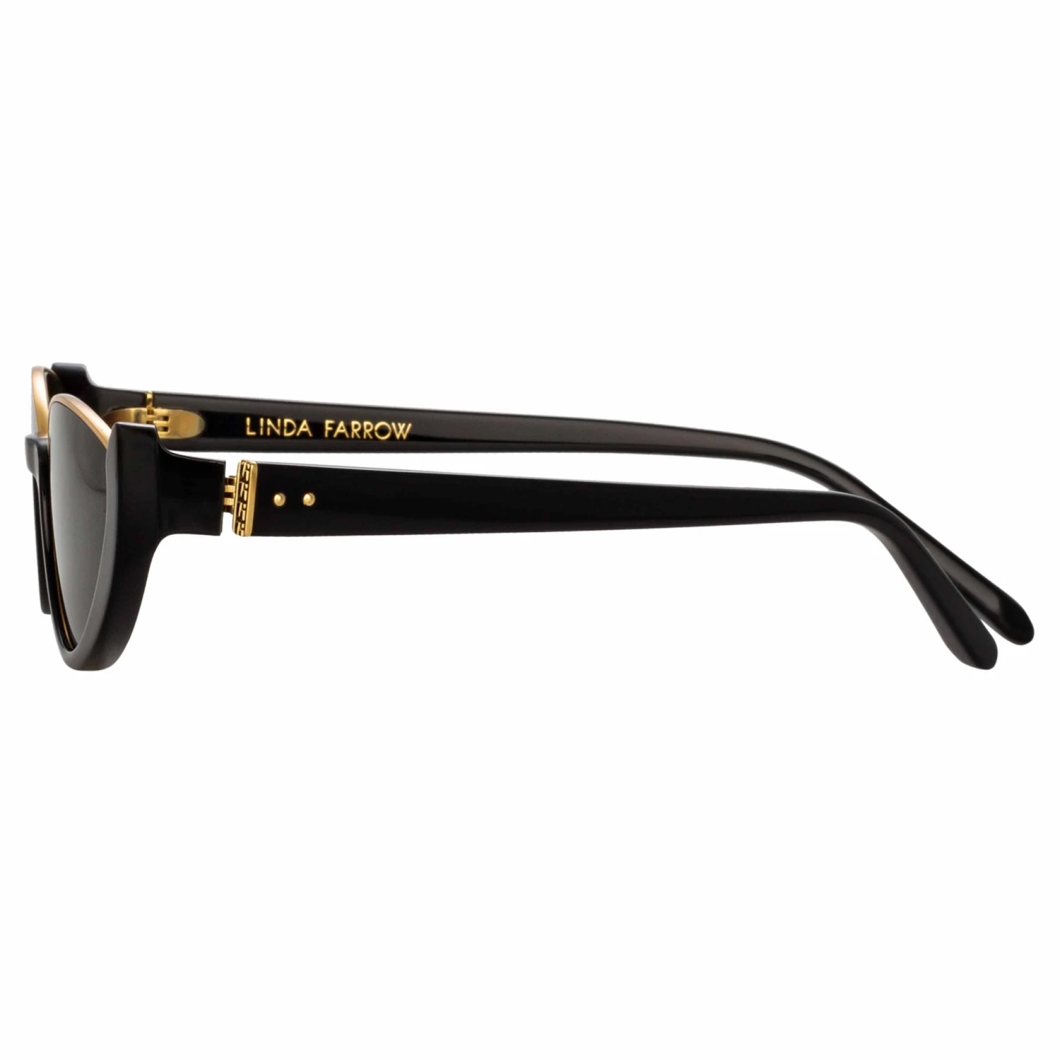 LINDA FARROW (U.K.) Women's Robyn Cat Eye Sunglasses In Black 5 LINDA FARROW (U.K.) Women's Robyn Cat Eye Sunglasses In Black