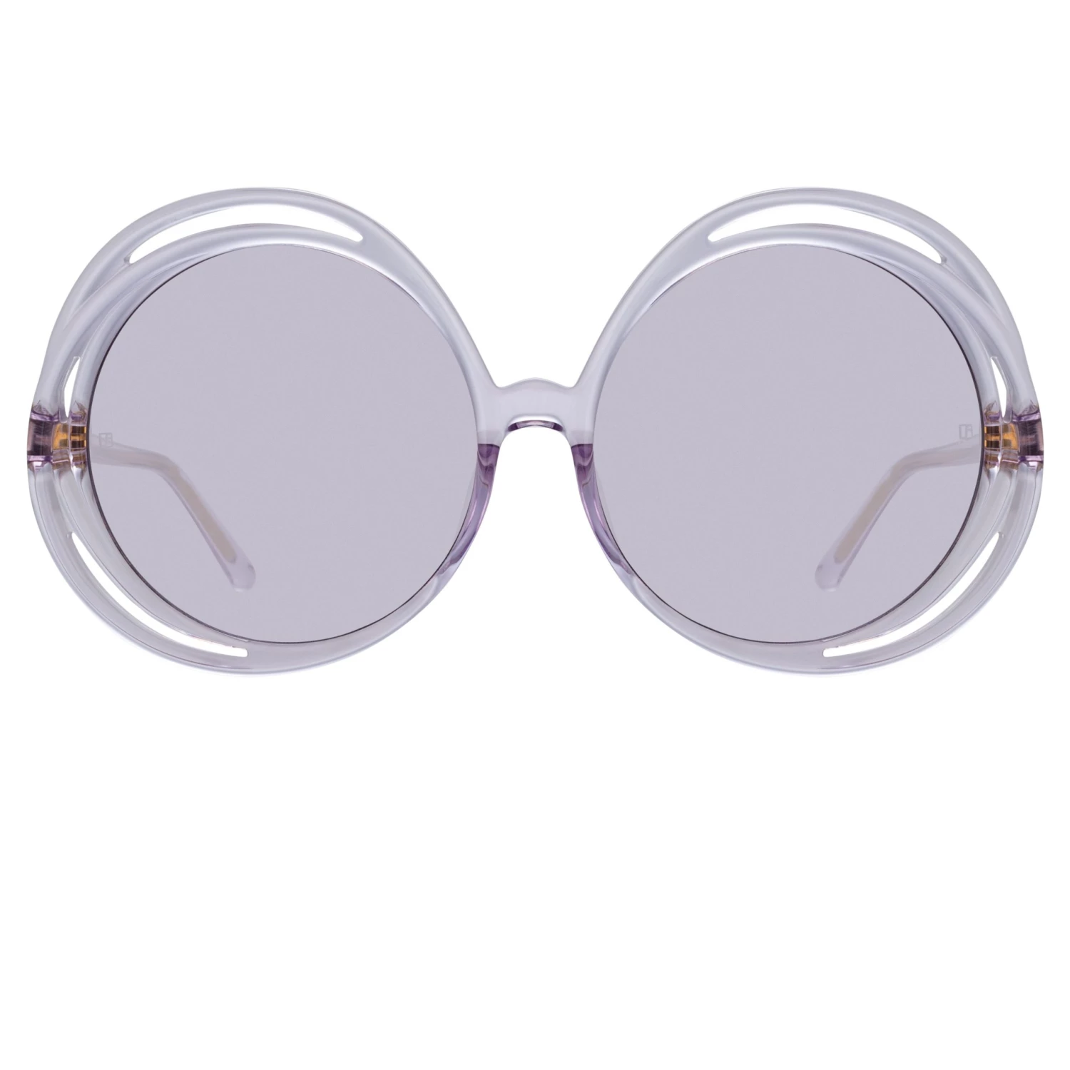 LINDA FARROW (U.K.) Ellen Round Sunglasses In Lilac Women's 1 LINDA FARROW (U.K.) Ellen Round Sunglasses In Lilac Women's