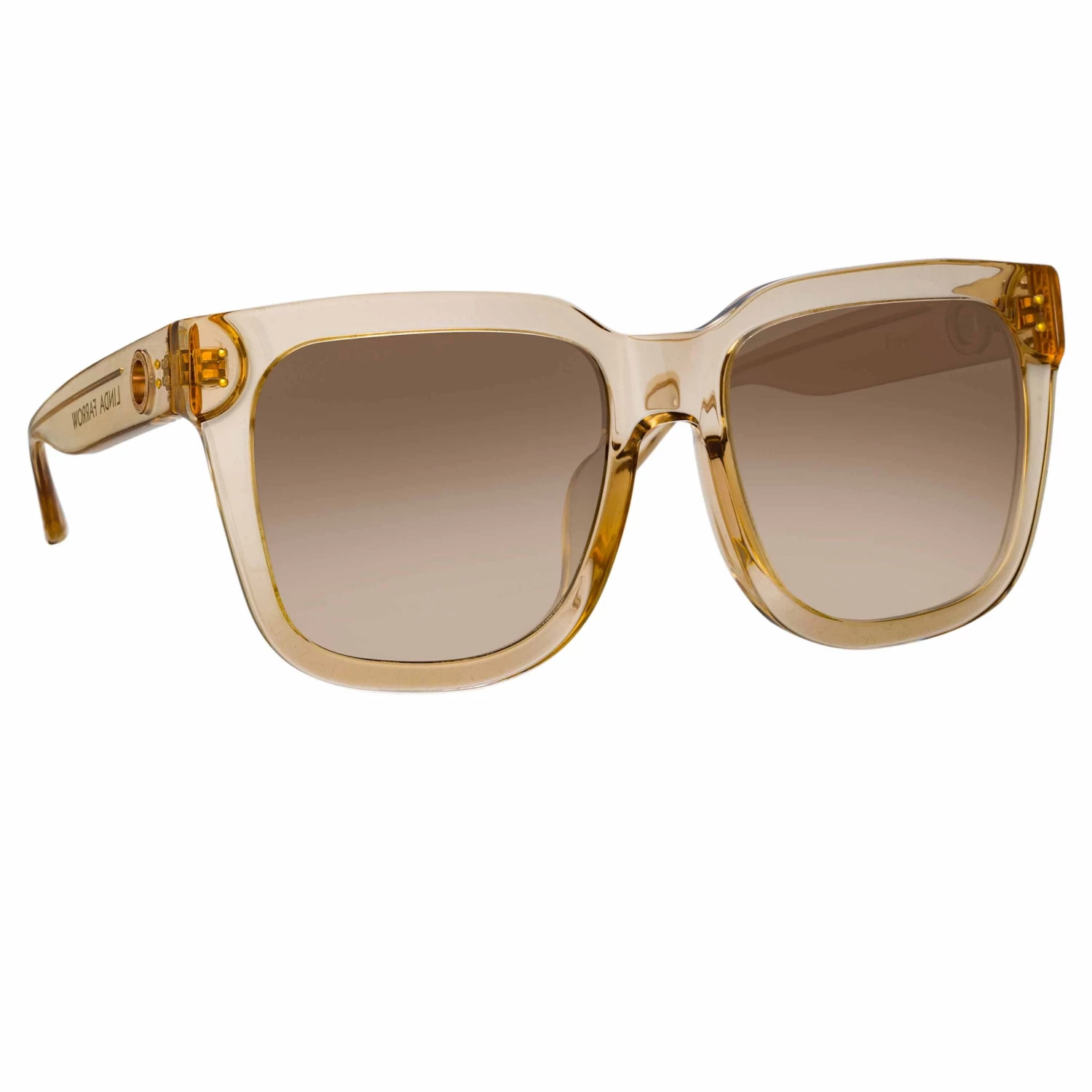 LINDA FARROW (U.K.) Freya Square Sunglasses In Ash 2 LINDA FARROW (U.K.) Freya Square Sunglasses In Ash