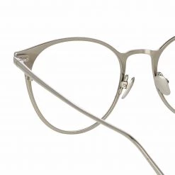 LINDA FARROW (U.K.) Women's Ricci Cat Eye Optical Frame In White Gold And Black 7 LINDA FARROW (U.K.) Women's Ricci Cat Eye Optical Frame In White Gold And Black