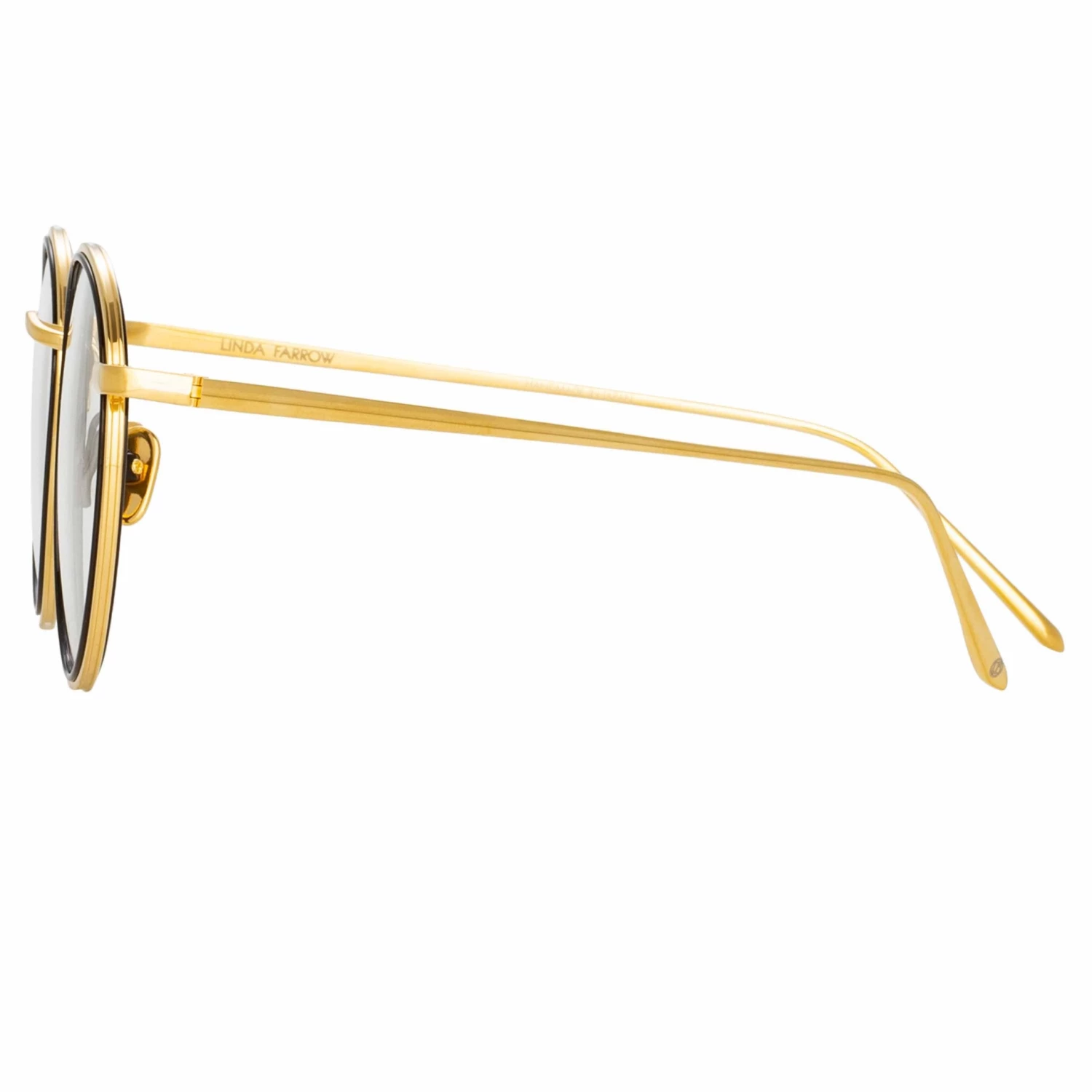LINDA FARROW (U.K.) Comer Optical Oval Frame In Yellow Gold Women's 4 LINDA FARROW (U.K.) Comer Optical Oval Frame In Yellow Gold Women's