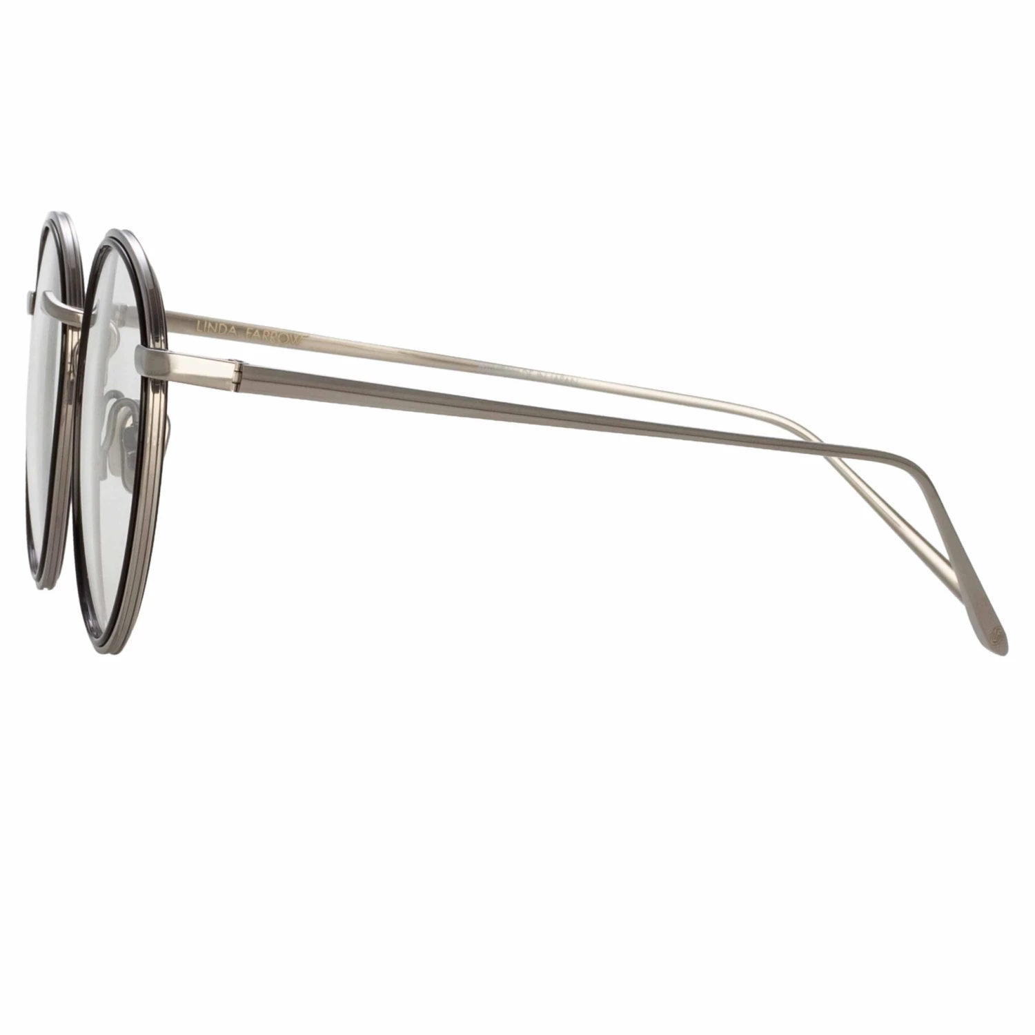 LINDA FARROW (U.K.) Comer Optical Oval Frame In White Gold Women's 4 LINDA FARROW (U.K.) Comer Optical Oval Frame In White Gold Women's