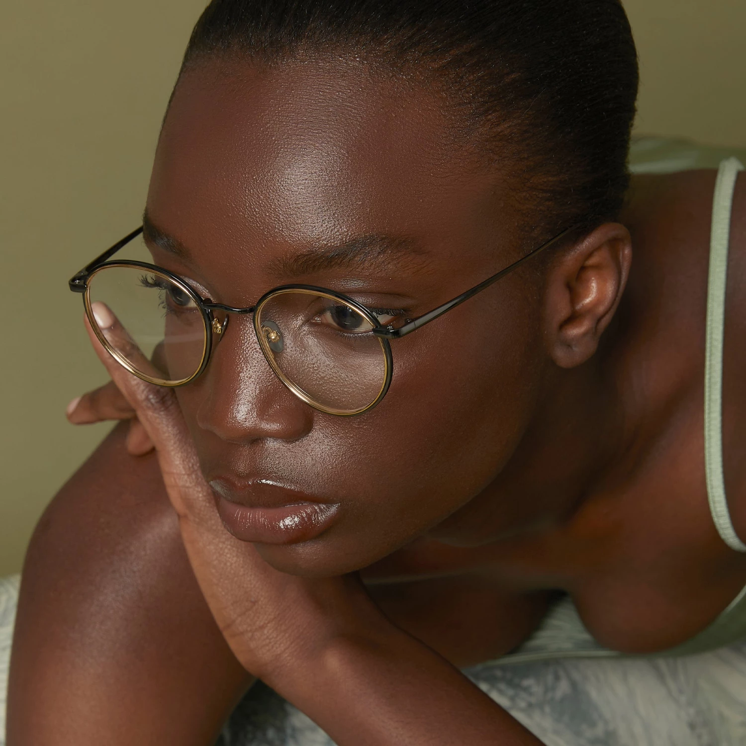 LINDA FARROW (U.K.) Comer Optical Oval Frame In Nickel Women's 2 LINDA FARROW (U.K.) Comer Optical Oval Frame In Nickel Women's