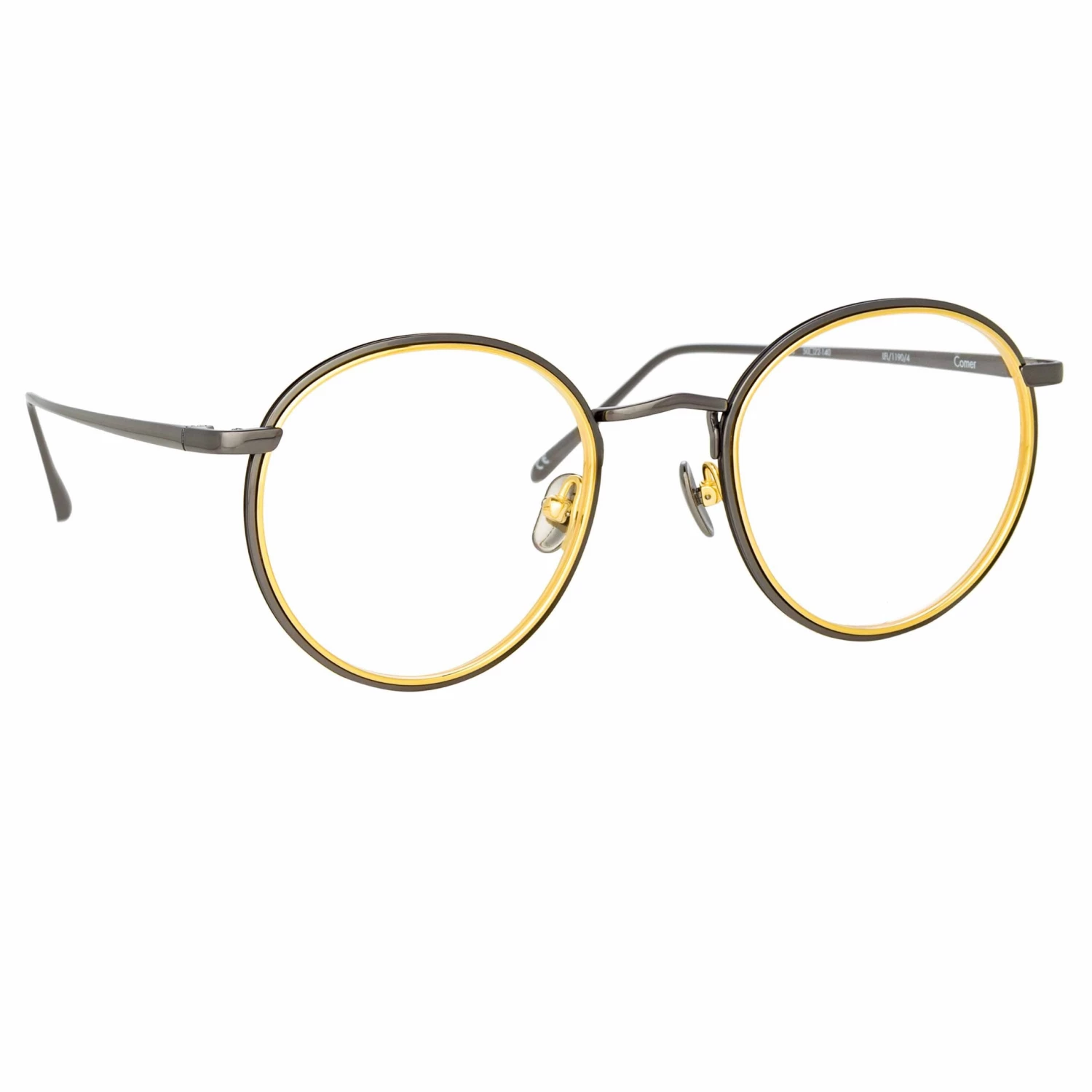 LINDA FARROW (U.K.) Comer Optical Oval Frame In Nickel Women's 4 LINDA FARROW (U.K.) Comer Optical Oval Frame In Nickel Women's