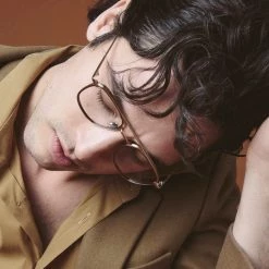 LINDA FARROW (U.K.) Clark Aviator Optical Frame In Light Gold And Brown 9 LINDA FARROW (U.K.) Clark Aviator Optical Frame In Light Gold And Brown