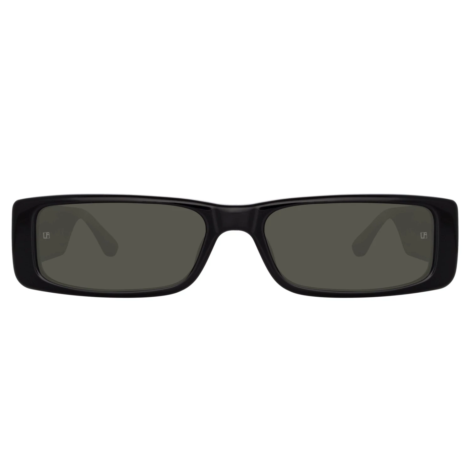 LINDA FARROW (U.K.) Dania Rectangular Sunglasses In Black Women's 1 LINDA FARROW (U.K.) Dania Rectangular Sunglasses In Black Women's