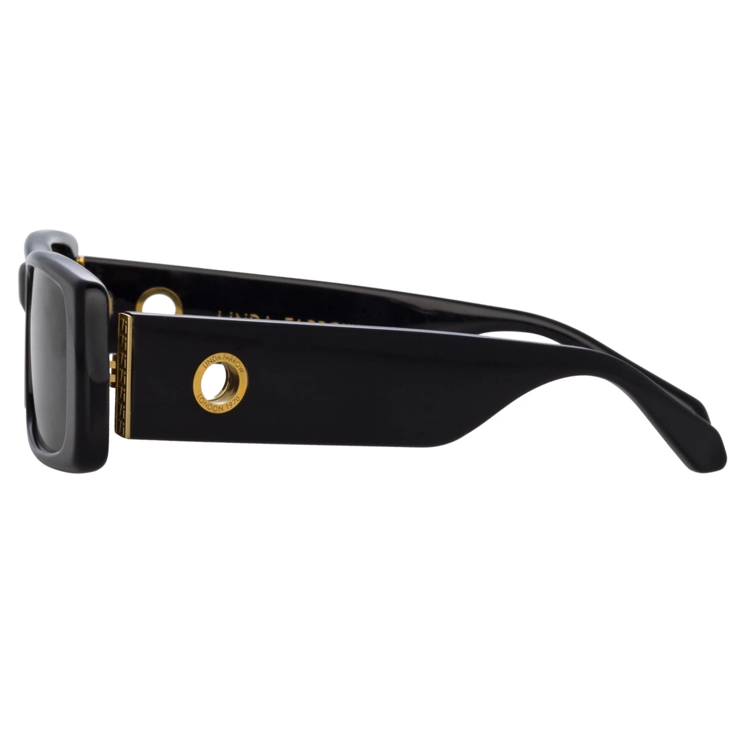LINDA FARROW (U.K.) Dania Rectangular Sunglasses In Black Women's 4 LINDA FARROW (U.K.) Dania Rectangular Sunglasses In Black Women's