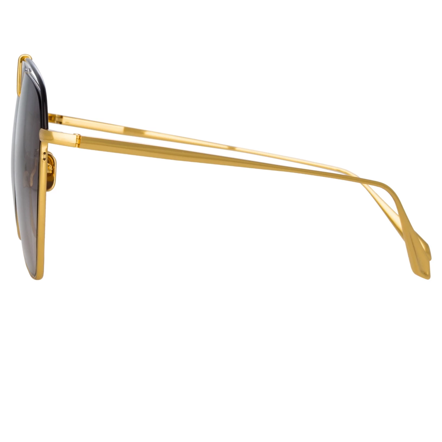 LINDA FARROW (U.K.) Alma Aviator Sunglasses In Yellow Gold 4 LINDA FARROW (U.K.) Alma Aviator Sunglasses In Yellow Gold