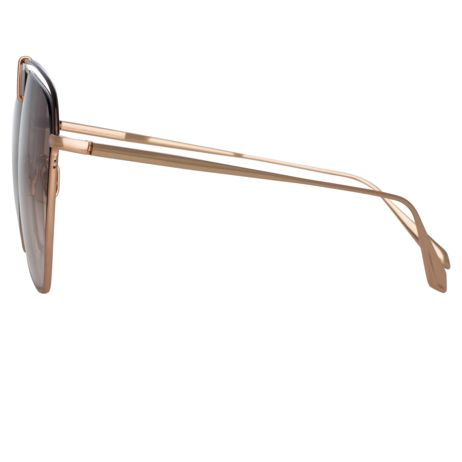 LINDA FARROW (U.K.) Alma Aviator Sunglasses In Rose Gold 4 LINDA FARROW (U.K.) Alma Aviator Sunglasses In Rose Gold