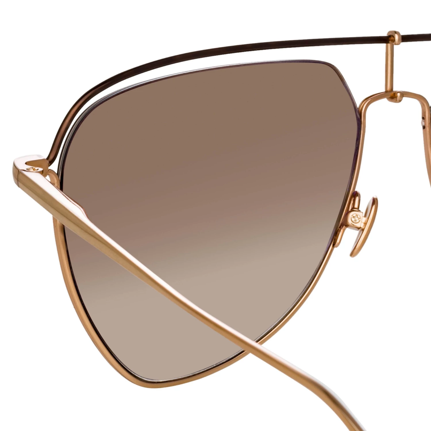 LINDA FARROW (U.K.) Alma Aviator Sunglasses In Rose Gold (Men's) Women's 4 LINDA FARROW (U.K.) Alma Aviator Sunglasses In Rose Gold (Men's) Women's