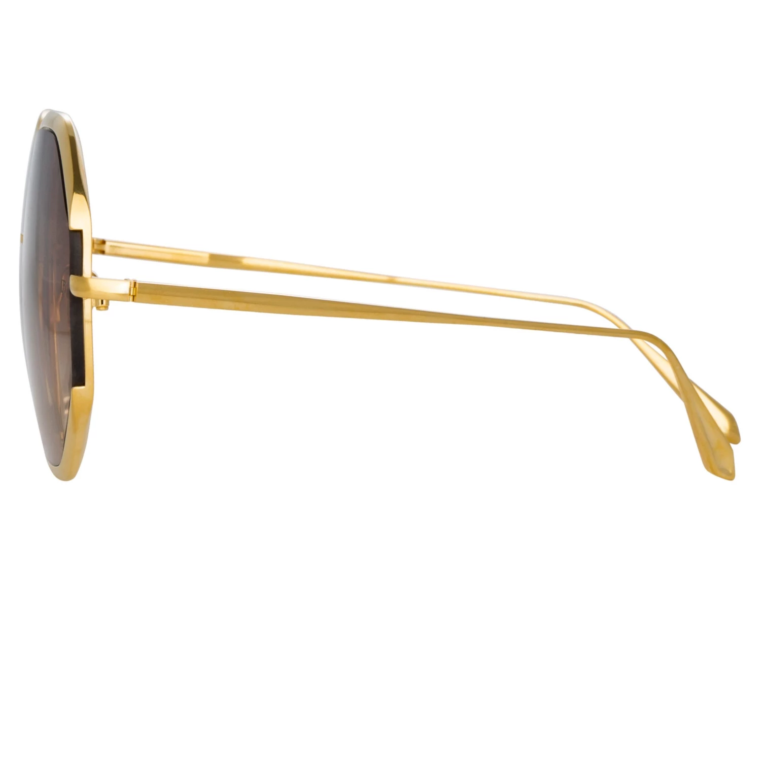 LINDA FARROW (U.K.) Camila Oversized Sunglasses In Yellow Gold Women's 4 LINDA FARROW (U.K.) Camila Oversized Sunglasses In Yellow Gold Women's