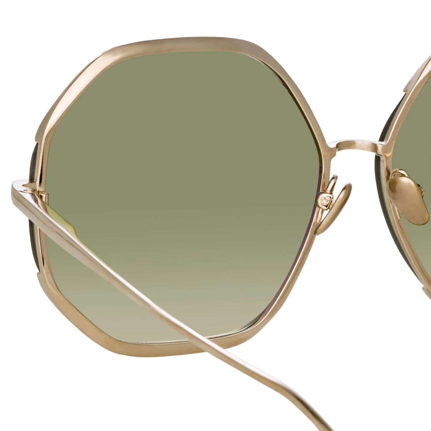 LINDA FARROW (U.K.) Camila Oversized Sunglasses In Light Gold 5 LINDA FARROW (U.K.) Camila Oversized Sunglasses In Light Gold