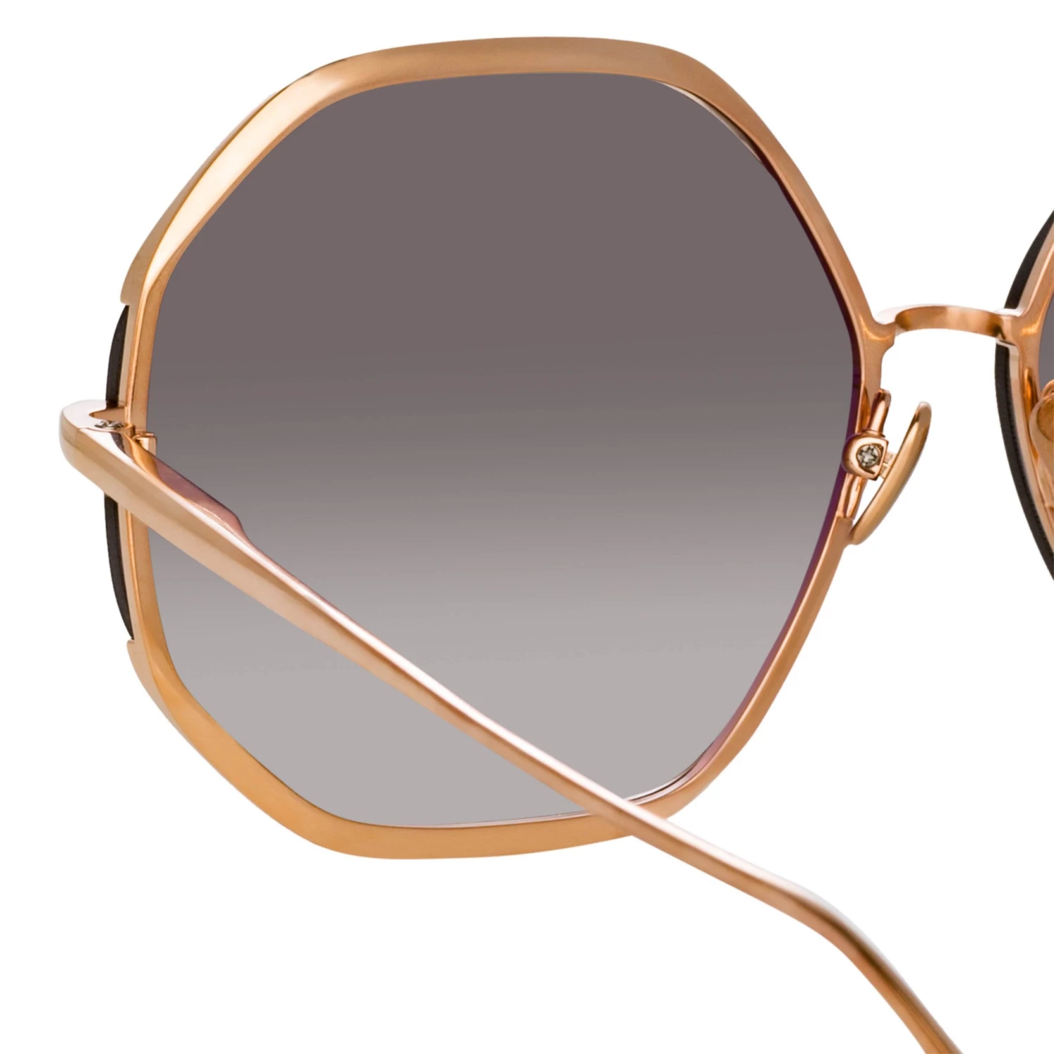 LINDA FARROW (U.K.) Women's Camila Oversized Sunglasses In Rose Gold 5 LINDA FARROW (U.K.) Women's Camila Oversized Sunglasses In Rose Gold