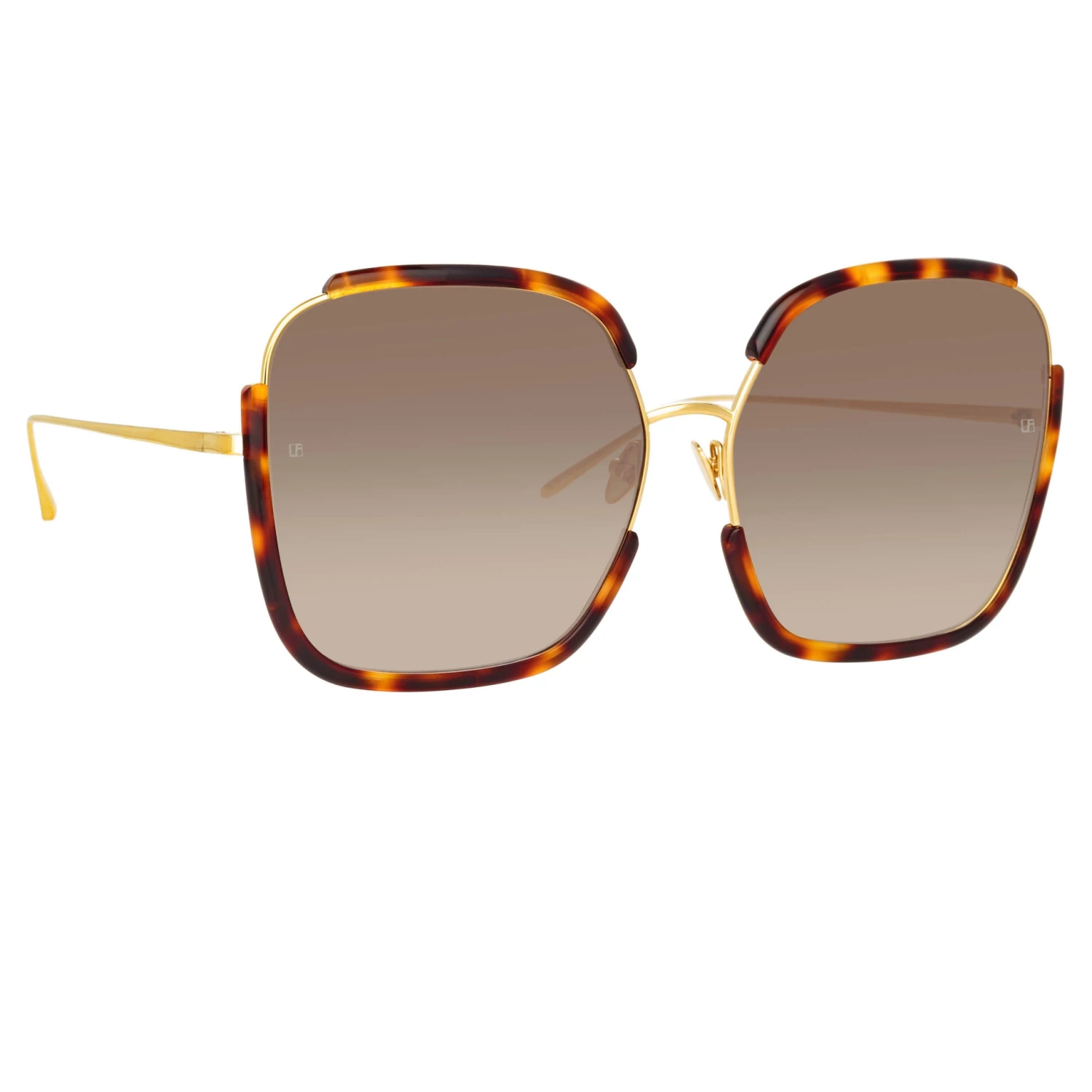 LINDA FARROW (U.K.) Natalia Oversized Sunglasses In Tortoiseshell Women's 3 LINDA FARROW (U.K.) Natalia Oversized Sunglasses In Tortoiseshell Women's