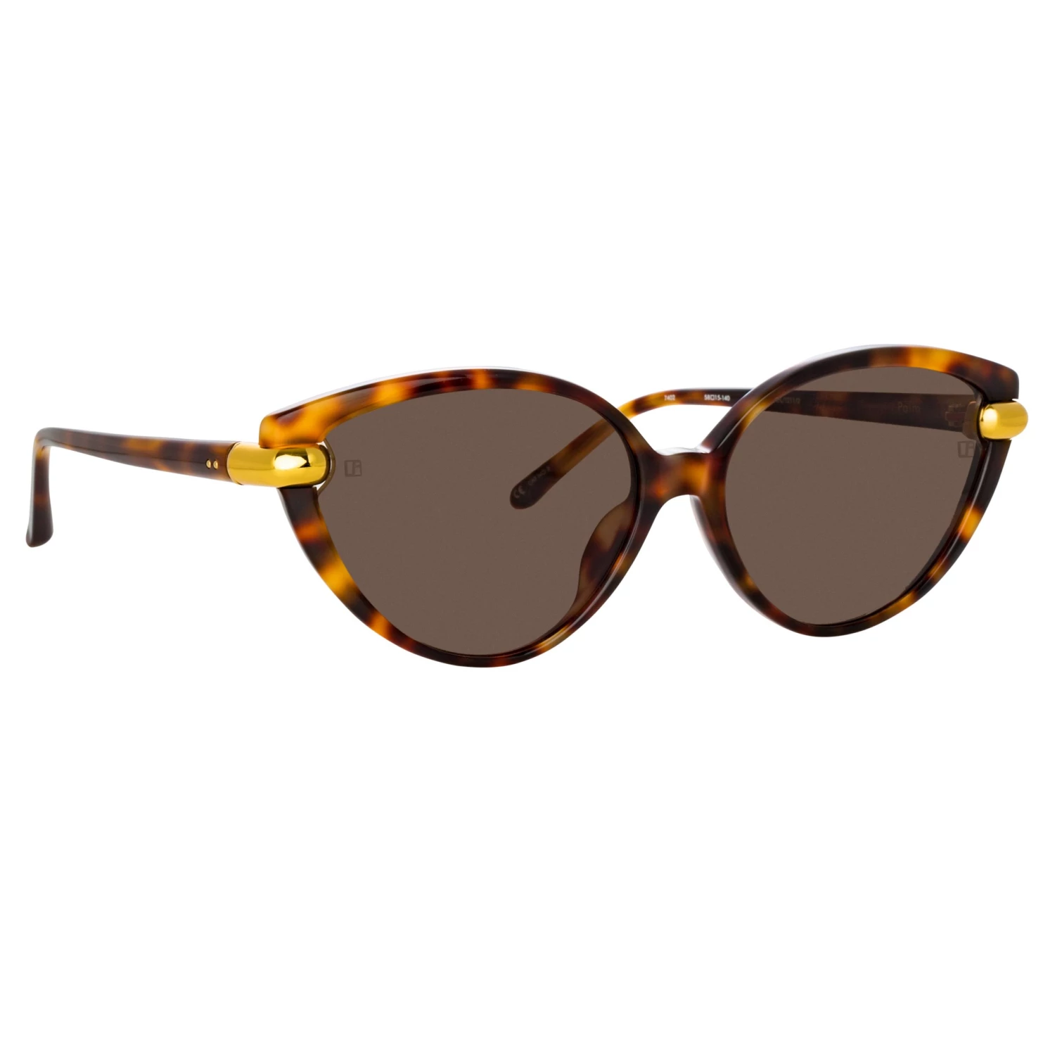 LINDA FARROW (U.K.) Palm Cat Eye Sunglasses In Tortoiseshell Women's 2 LINDA FARROW (U.K.) Palm Cat Eye Sunglasses In Tortoiseshell Women's