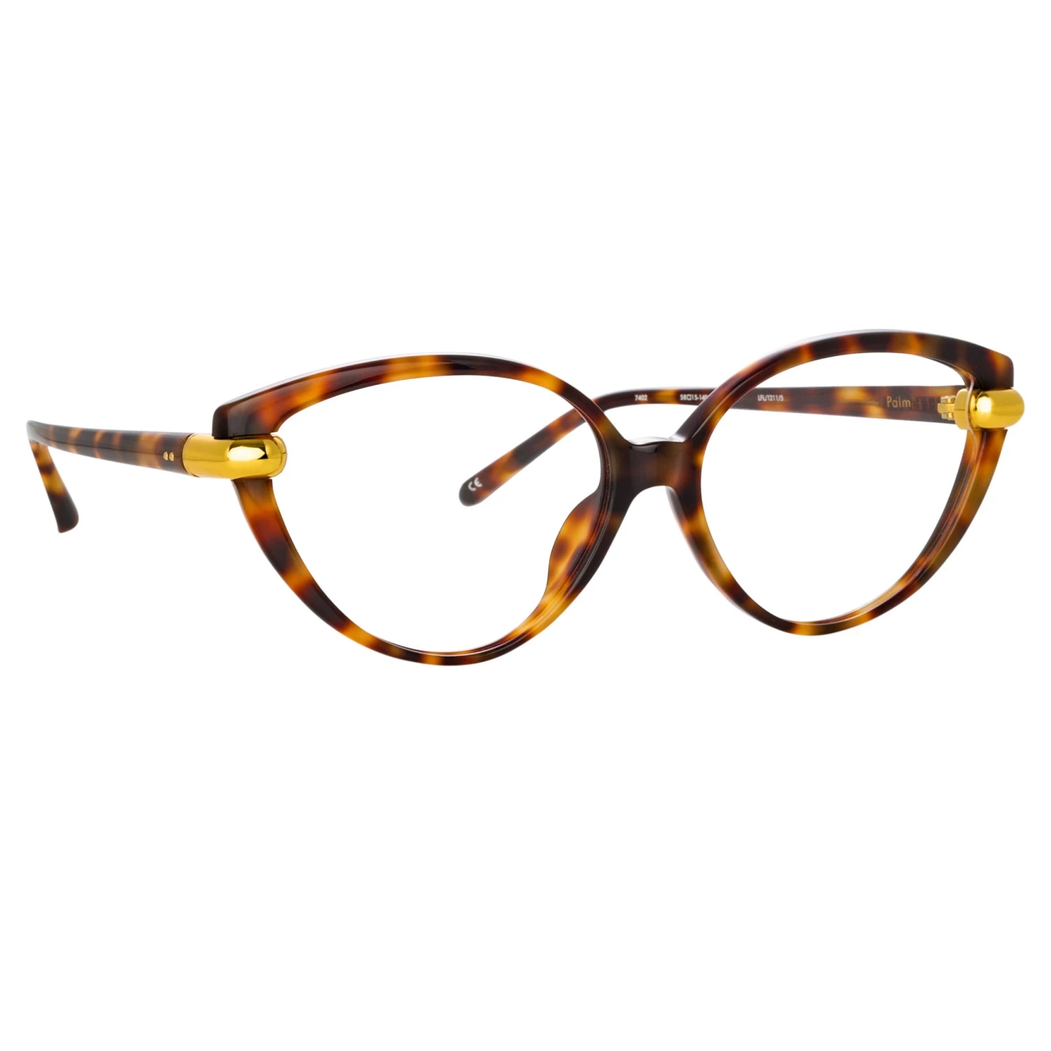 LINDA FARROW (U.K.) Palm Cat Eye Optical Frame In Tortoiseshell The LINDA FARROW Spring/Summer '22 Collection 2 LINDA FARROW (U.K.) Palm Cat Eye Optical Frame In Tortoiseshell The LINDA FARROW Spring/Summer '22 Collection