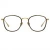 LINDA FARROW (U.K.) The LINDA FARROW Spring/Summer '22 Collection Maco Squared Optical Frame In Yellow Gold