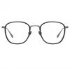 LINDA FARROW (U.K.) The LINDA FARROW Spring/Summer '22 Collection Maco Squared Optical Frame In White Gold