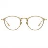 LINDA FARROW (U.K.) Women's Luis Oval Optical Frame In Yellow Gold And White Gold