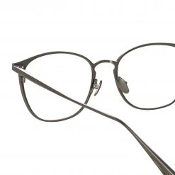 LINDA FARROW (U.K.) Xate Rectangular Optical Frame In Black And White Gold