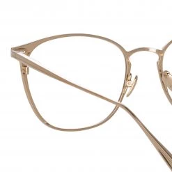 LINDA FARROW (U.K.) The LINDA FARROW Spring/Summer '22 Collection Xate Rectangular Optical Frame In Brown