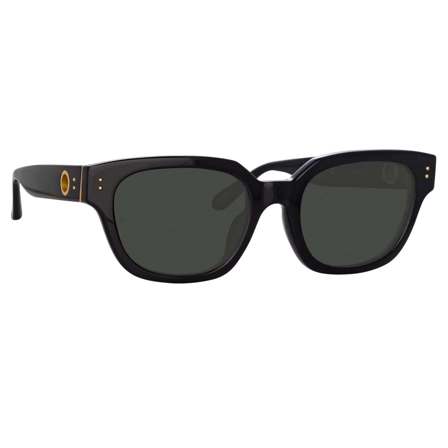 LINDA FARROW (U.K.) Deni D-Frame Sunglasses In Black 3 LINDA FARROW (U.K.) Deni D-Frame Sunglasses In Black