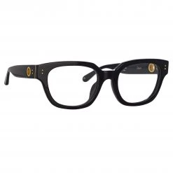 LINDA FARROW (U.K.) Deni Optical D-Frame In Black
