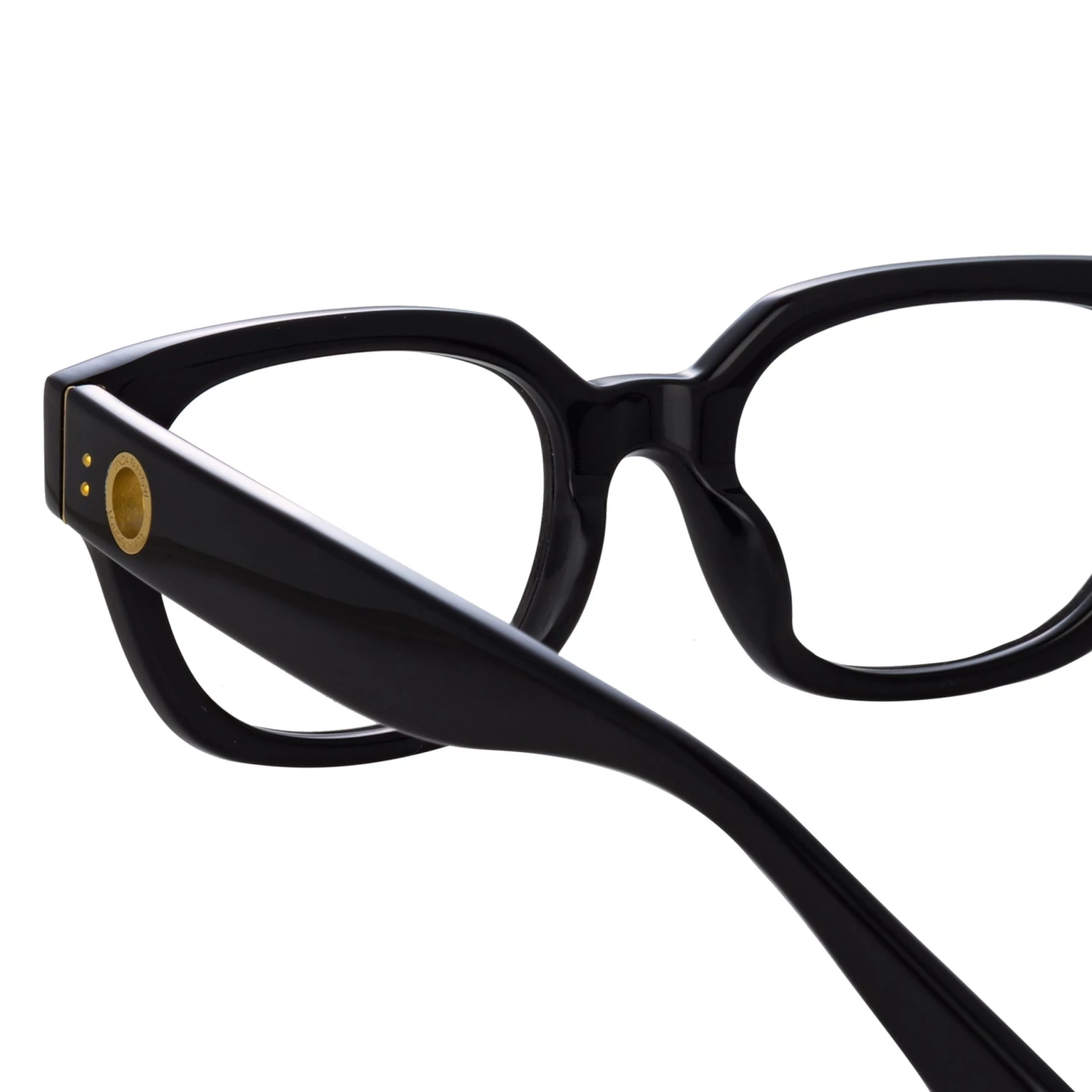 LINDA FARROW (U.K.) Deni Optical D-Frame In Black 4 LINDA FARROW (U.K.) Deni Optical D-Frame In Black