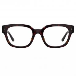 LINDA FARROW (U.K.) Deni Optical D-Frame In Tortoiseshell The LINDA FARROW Spring/Summer '22 Collection