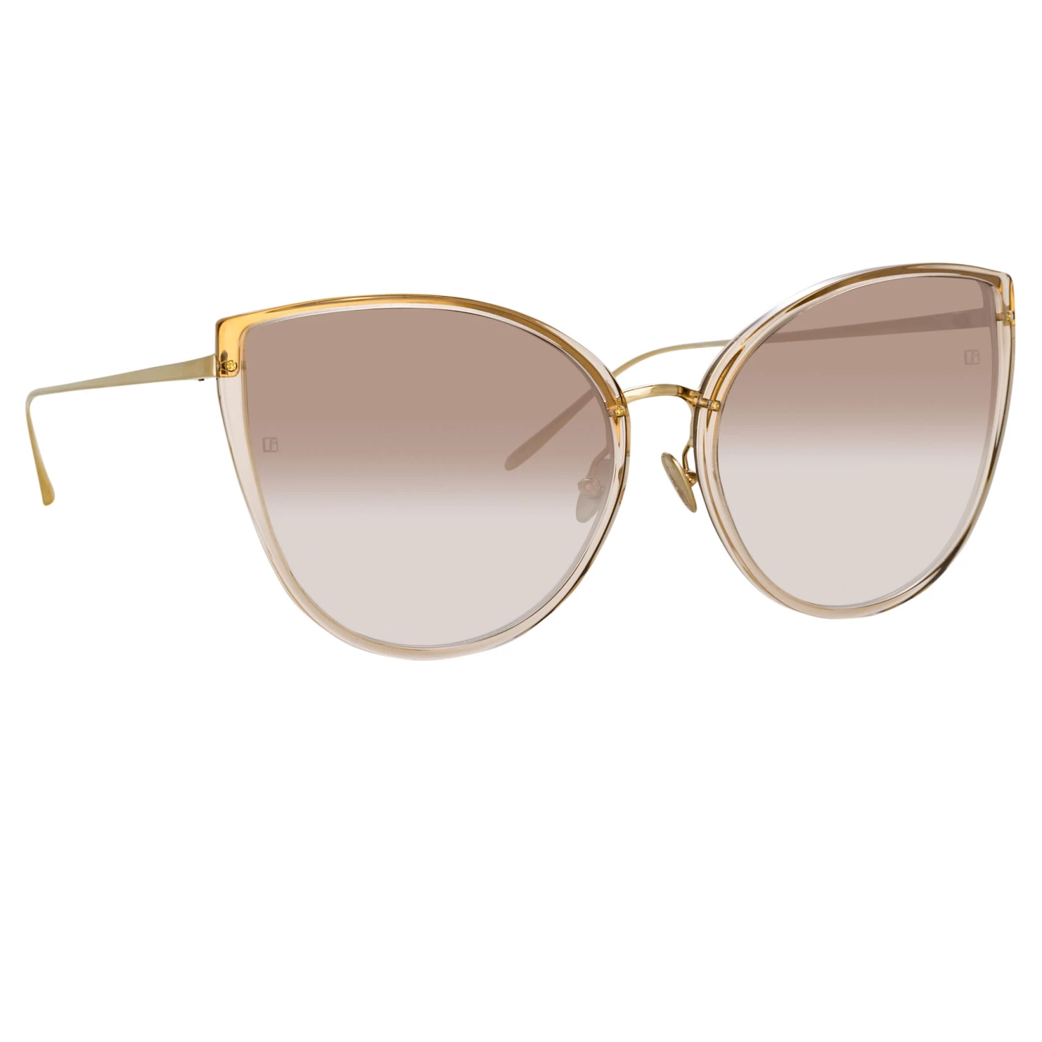 LINDA FARROW (U.K.) Women's Silvie Cat Eye Sunglasses In Ash And Mocha 2 LINDA FARROW (U.K.) Women's Silvie Cat Eye Sunglasses In Ash And Mocha