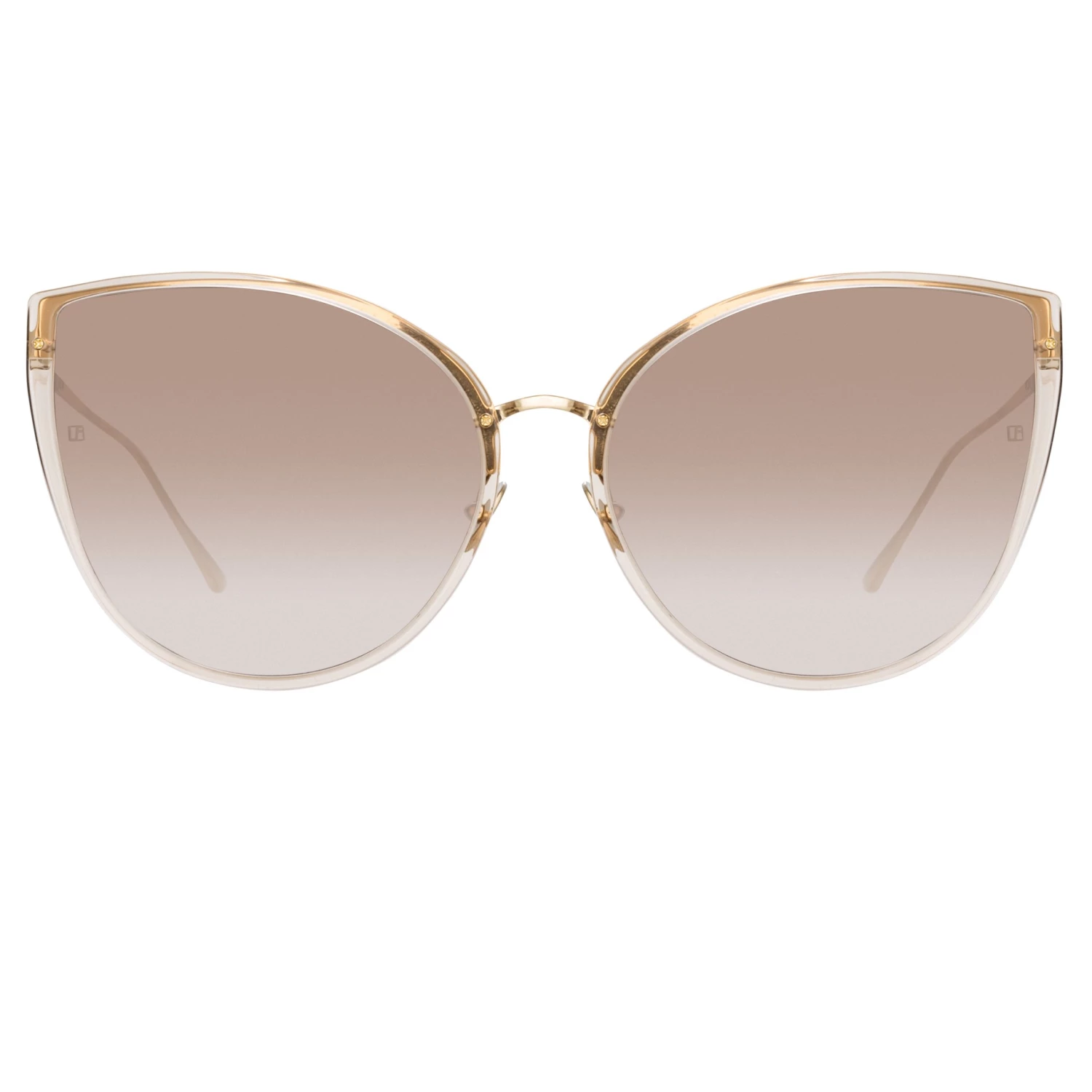 LINDA FARROW (U.K.) Women's Silvie Cat Eye Sunglasses In Ash And Mocha 1 LINDA FARROW (U.K.) Women's Silvie Cat Eye Sunglasses In Ash And Mocha